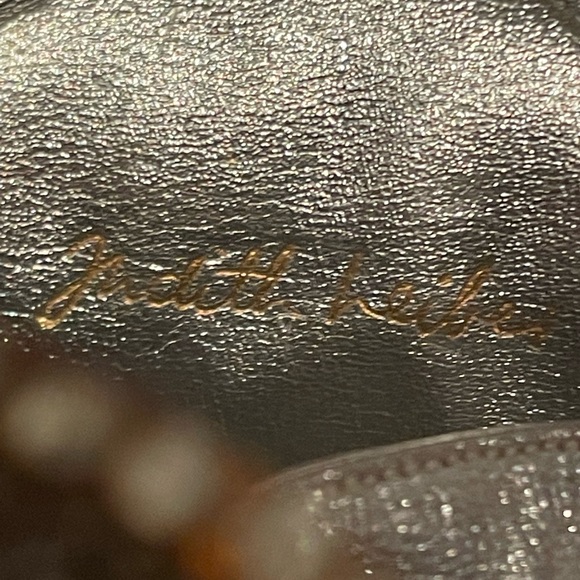 JUDITH LEIBER RARE “Chatelaine” Vintage Antique Gold Diamond Drop Shape Purse - Picture 11 of 13